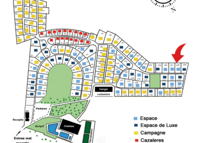 Plattegrond Vakantiepark Chateau Cazaleres Zuiid Frankrijk