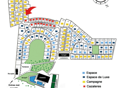 Plattegrond Vakantiepark Chateau Cazaleres Zuiid Frankrijk